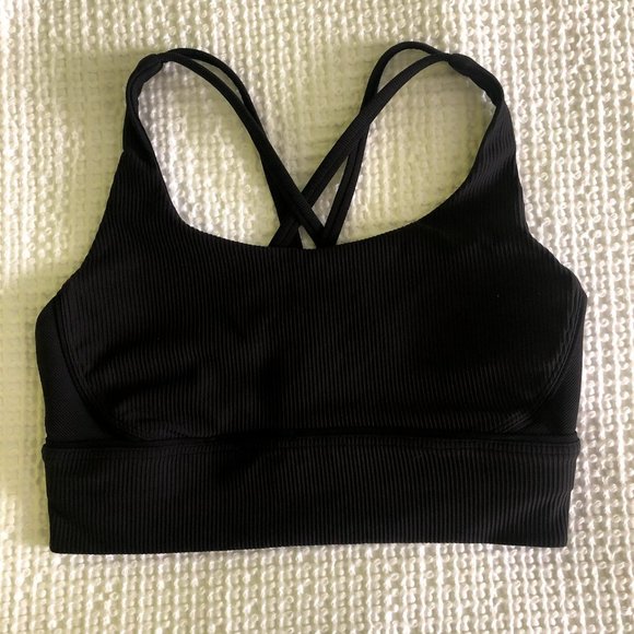 lululemon athletica Other - Ribbed black lululemon long line energy bra